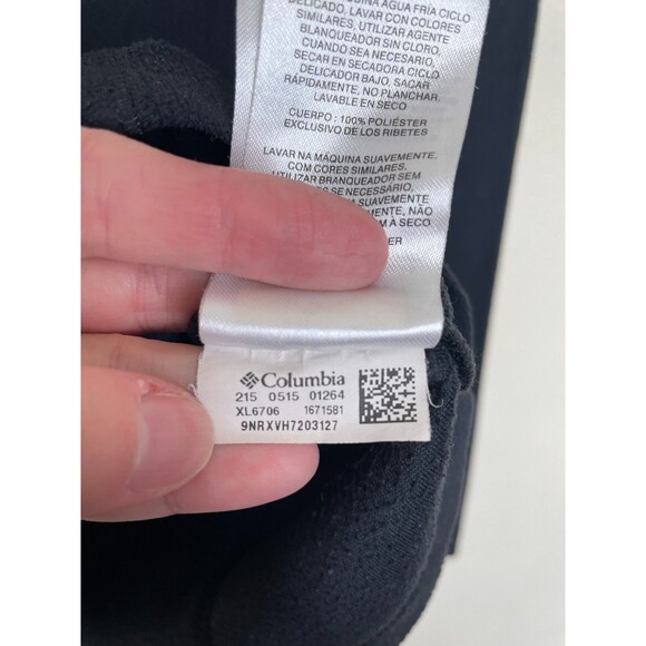 Columbia Mens XS 1/4 Zip Fleece Sweater Black Long Sleeve High Neck Pullover - Picture 8 of 9